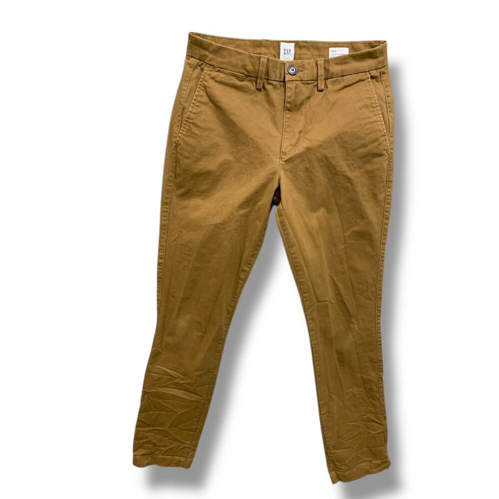 Size 28 x 30 Gap Mens Essential Khaki Slim Brown Pants